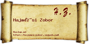 Hajmási Zobor névjegykártya